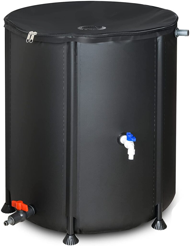 Tanque de agua portátil de 200 litros para recolectar lluvia